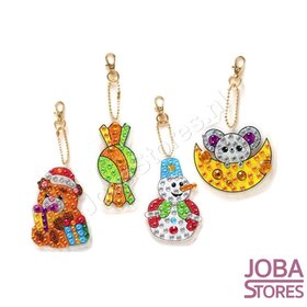 Diamond Painting Keychain Set Christmas 11 (4 pieces)
