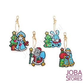 Diamond Painting Keychain Set Christmas 14 (4 pieces)