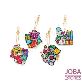 Diamond Painting Keychain Set Christmas 16 (4 pieces)