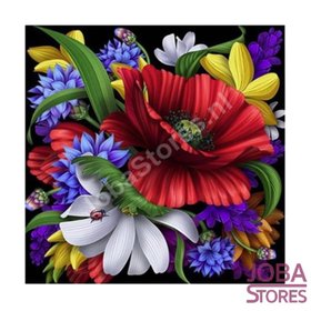Diamond Painting Colorful Flowers 30x30cm