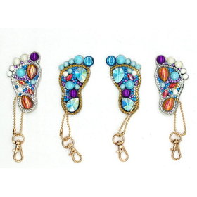 Diamond Painting Sleutelhanger Set Voetjes (4 stuks)