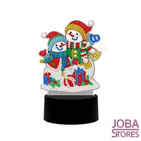 Diamond Painting 3D Illusion Lamp Christmas (Snowmen)