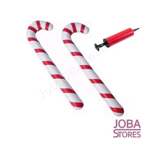 Inflatable Christmas Candy canes with pump (2 pieces)