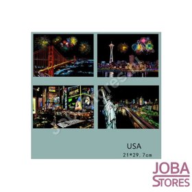 Scratch Drawings Set U.S.A. 21x29cm (4 pieces)