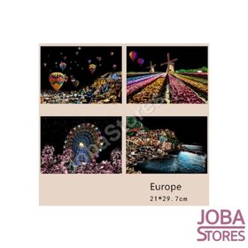 Scratch Drawings Set Europe 21x29cm (4 pieces)