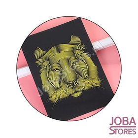 Scratch Drawing Animals Gold 03 (21x15cm)