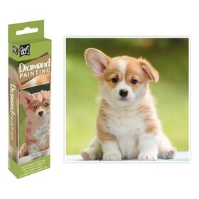 Grafix Diamond Painting dog 20x20cm (round stones)