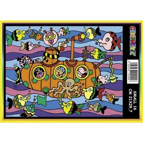 ColorVelvet Velvet coloring page small no. 16 with markers (21x29cm)