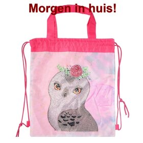 Diamond Painting Backpack Pink Owl