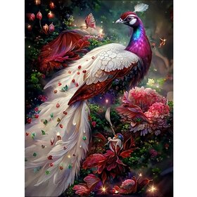Diamond Painting Winter Bird 01 (size and shape of stones of your choice)
