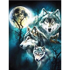 Diamond Painting Wolves 05 (size and shape of stones of your choice)
