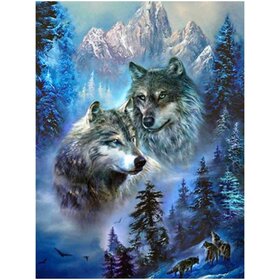 Diamond Painting Wolves 06 (size and shape of stones of your choice)