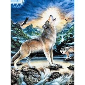 Diamond Painting Wolves 07 (size and shape of stones of your choice)