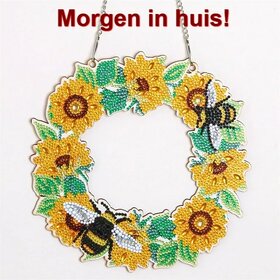 Diamond Painting Wooden Wreath Sunflowers 3035 (24cm)
