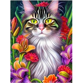 Diamond Painting Cute Cats 01 (size and shape of stones of your choice)