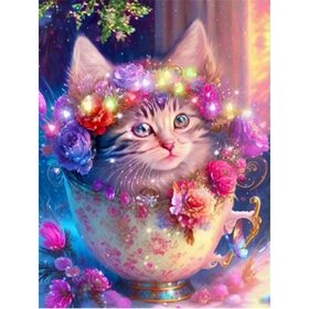 Diamond Painting Cute Cats 04 (size and shape of stones of your choice)