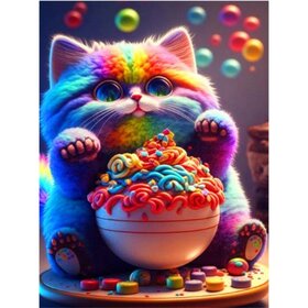 Diamond Painting Cute Cats 05 (size and shape of stones of your choice)