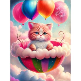 Diamond Painting Cute Cats 06 (size and shape of stones of your choice)