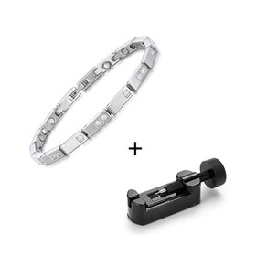 Magnetic Steel (ladies) bracelet Emmy (Silver colored)