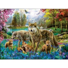 Diamond Painting Wolves family (size and shape of stones of your choice)