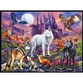 Diamond Painting Wolves at castle (size and shape of stones of your choice)