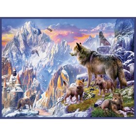 Diamond Painting Wolves in the mountains (size and shape of stones of your choice)