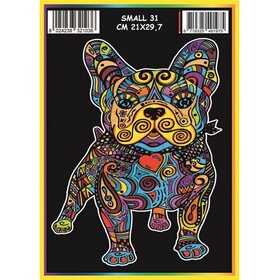 ColorVelvet Velvet coloring page small no. 31 with markers (21x29cm)