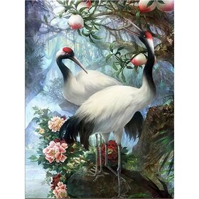 Diamond Painting Cranes (size and shape of stones of your choice)