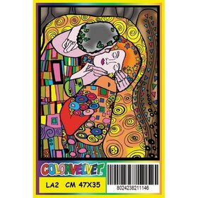 ColorVelvet Velvet coloring page large nr. LA2 without markers (47x35cm) - Gustav Klimt De Kus