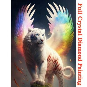 Crystal Diamond Painting Tiger colorful 05 (size of your choice)
