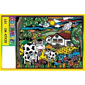 ColorVelvet Velvet coloring page large nr. L61 with markers (47x35cm)