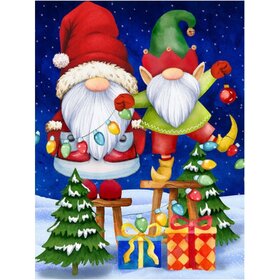 Diamond Painting Santa's Helpers (size and shape of stones of your choice)