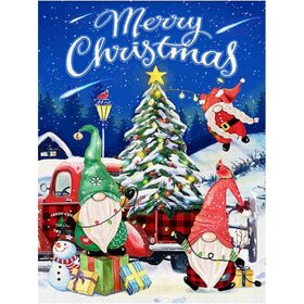 Diamond Painting Christmas Gnomes Merry Christmas (size and shape of stones of your choice)
