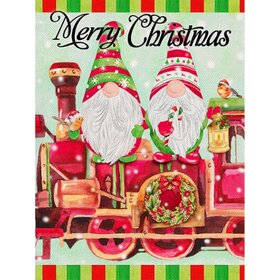 Diamond Painting Christmas Gnomes on train (size and shape of stones of your choice)