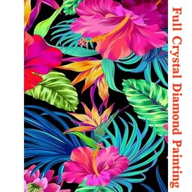Crystal Diamond Painting Flowers colorful 02 (size of your choice)