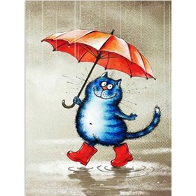Diamond Painting Blue Cat 01 (size and shape of stones of your choice)