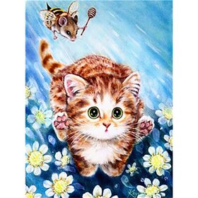 Diamond Painting Cat and Mouse (size and shape of stones of your choice)