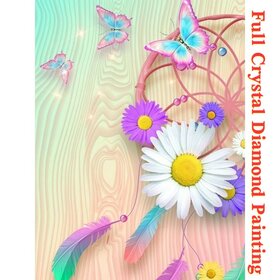 Crystal Diamond Painting Butterflies and Flowers 03 (size of your choice)