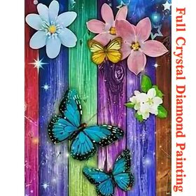 Crystal Diamond Painting Butterflies and Flowers 05 (size of your choice)