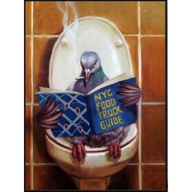 Diamond Painting Toilet Pigeon (size and shape of stones of your choice)