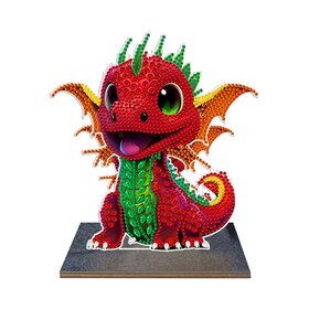 Diamond Painting Standing Ornament Wooden Dragon (20cm)
