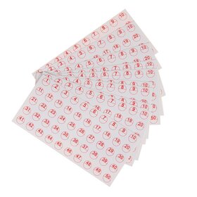 Diamond Painting number stickers (10 sheets)