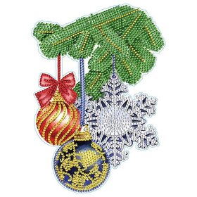 Diamond Painting Christmas sticker large Christmas balls 01 (23cm)