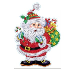 Diamond Painting Christmas sticker large Santa Claus (17cm)