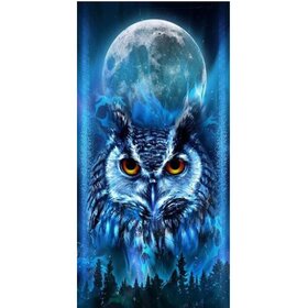 Diamond Painting Owl with Moon (size and shape of stones of your choice)