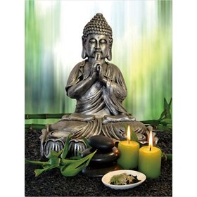 Diamond Painting Buddha with candles (size and shape of stones of your choice)