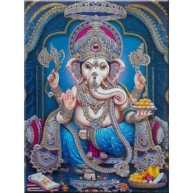 Diamond Painting Indian Buddha Ganesh Blue (size and shape of stones of your choice)
