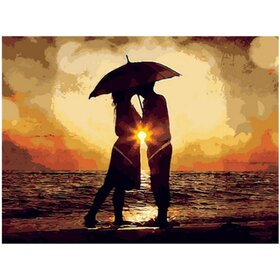 Diamond Painting Together Under the Umbrella