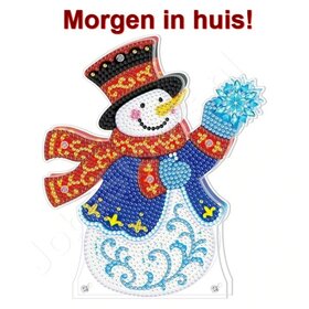 Diamond Painting Christmas Standing Lamp 06 (Snowman)