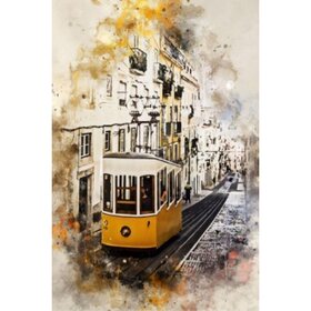 Diamond Painting Yellow Tram Lisbon